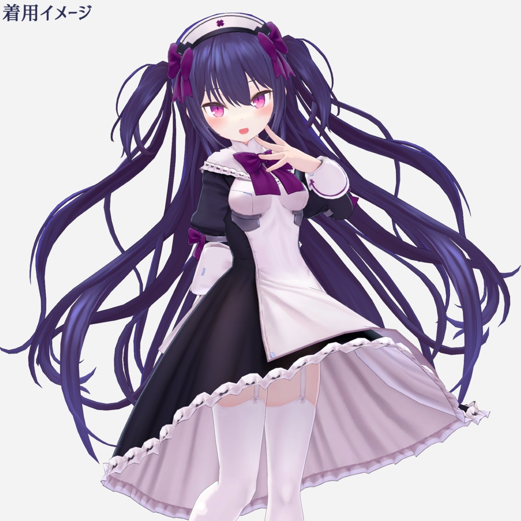 【VRchat向け】星虹のツーサイドアップ【メディス子さん・スノウエルフちゃん・幽狐さん向けヘアスタイル】【3Dモデル】