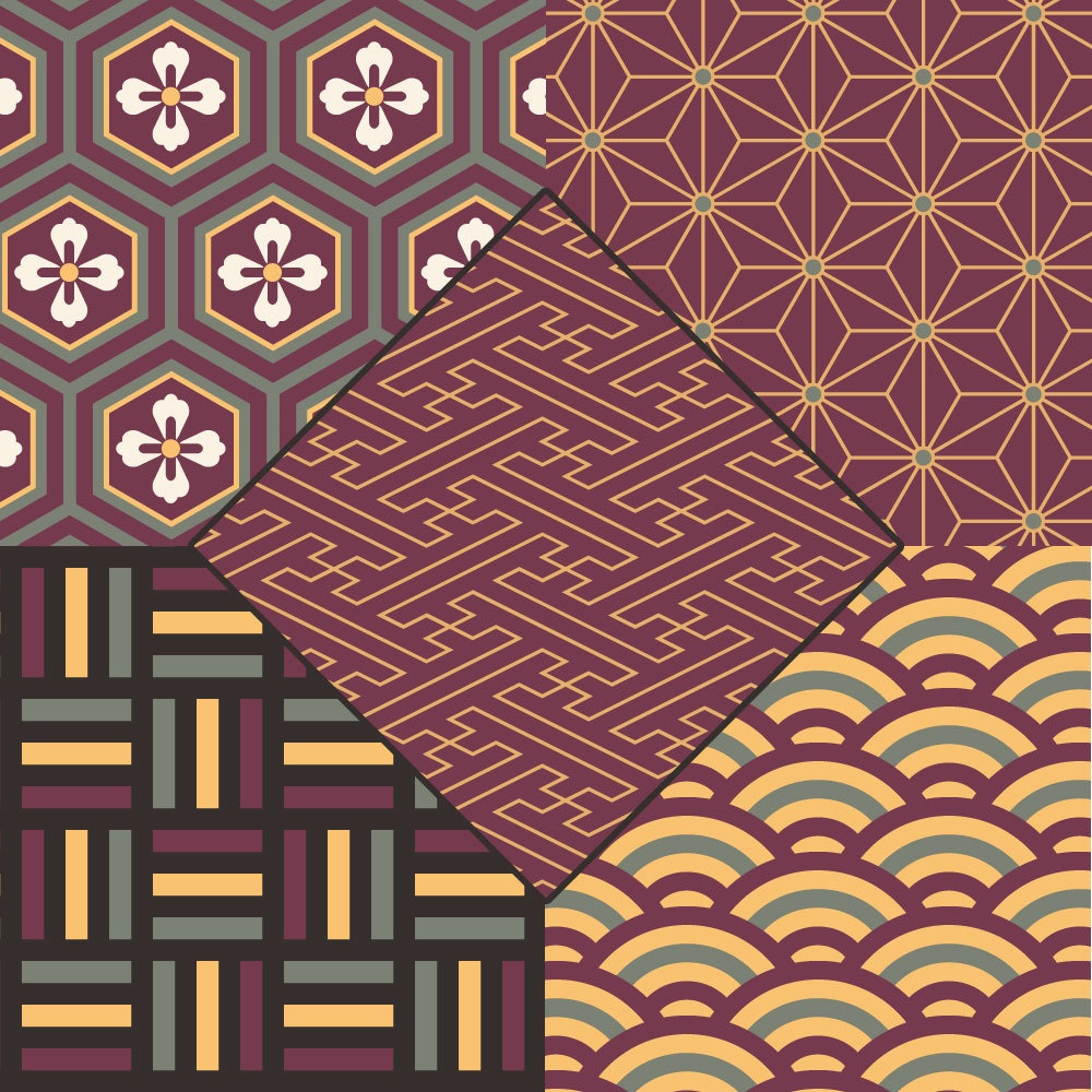 【フリー素材】和柄テクスチャ