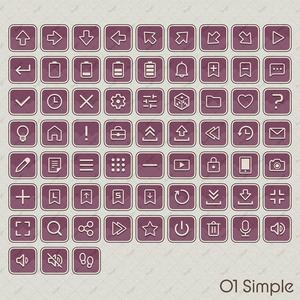 システムボタンセット vol.04