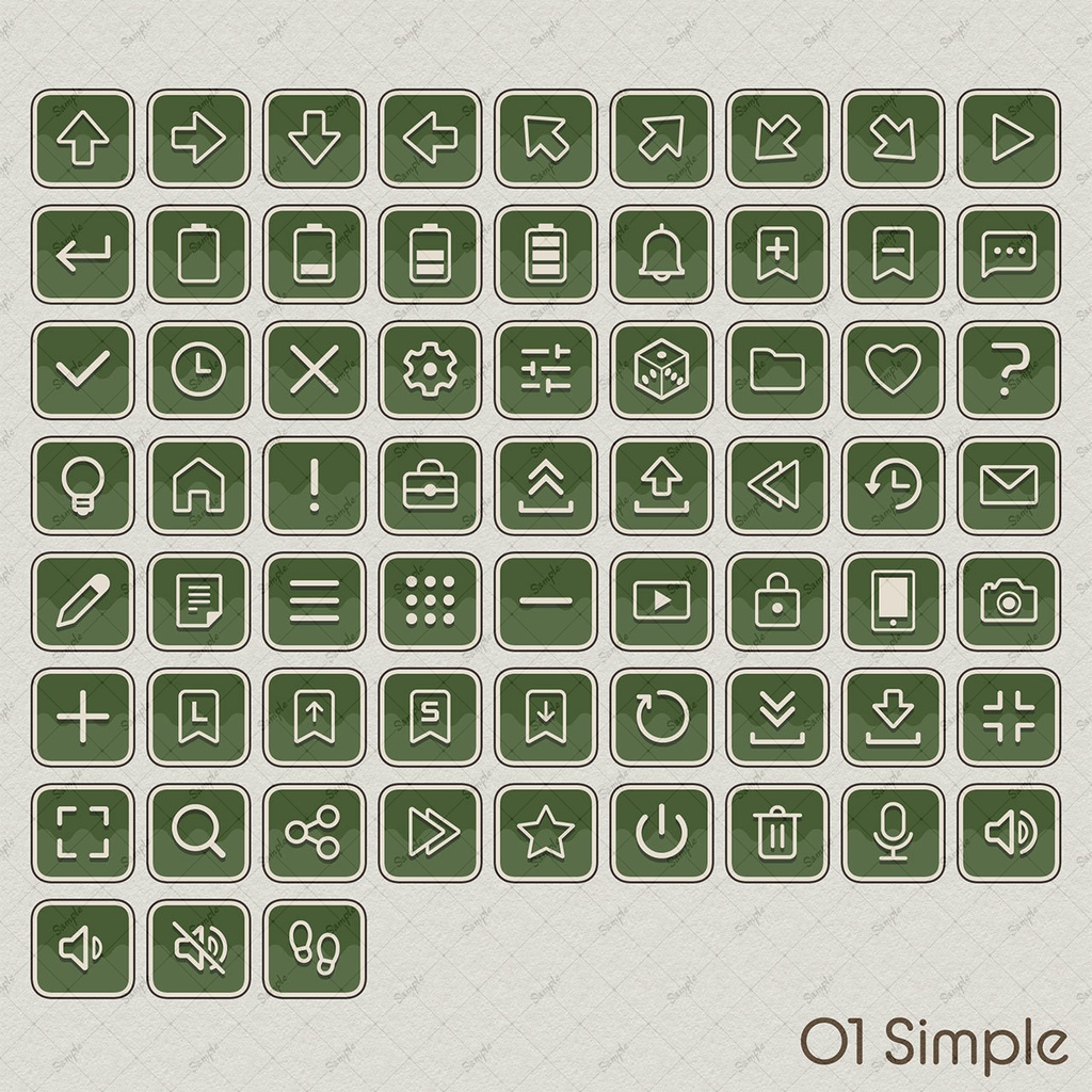 システムボタンセット vol.04