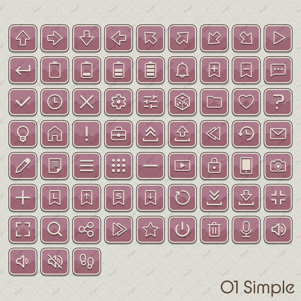 システムボタンセット vol.04