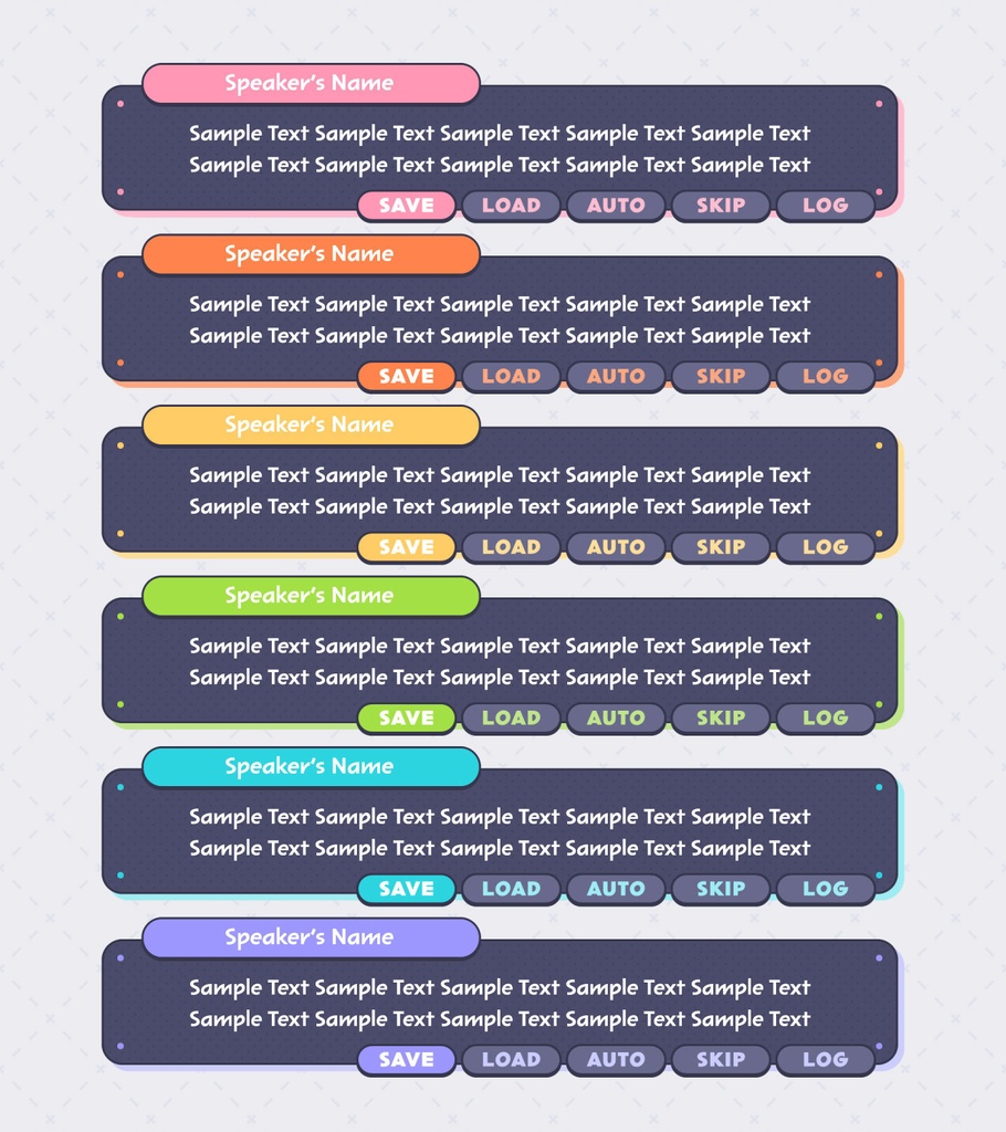 【フリー素材】メッセージウィンドウ素材 その57