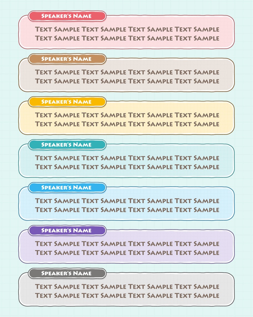 【フリー素材】メッセージウィンドウ素材 その58
