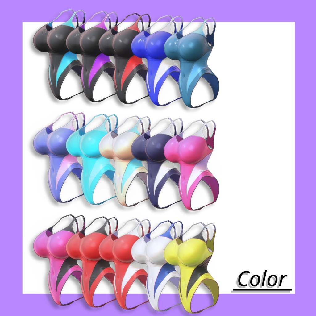 競泳水着 ミルティナ ちゃん用 〖Driping Water〗 水滴ノーマル 付属