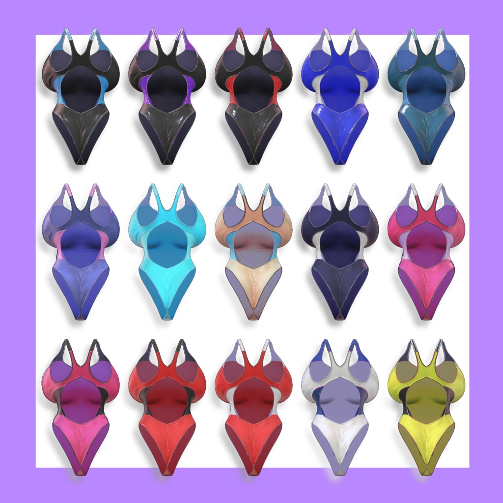 競泳水着 ミルティナ ちゃん用 〖Driping Water〗 水滴ノーマル 付属