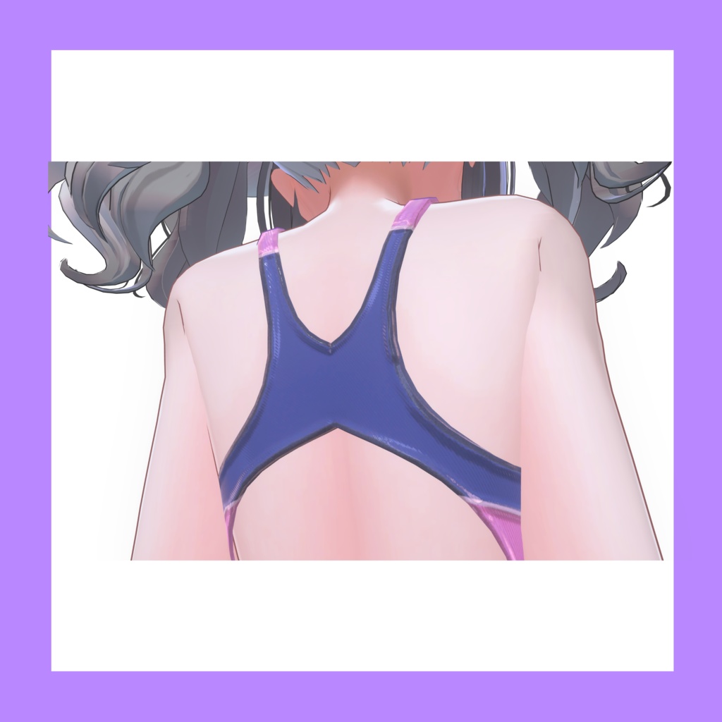 競泳水着 ミルティナ ちゃん用 〖Driping Water〗 水滴ノーマル 付属