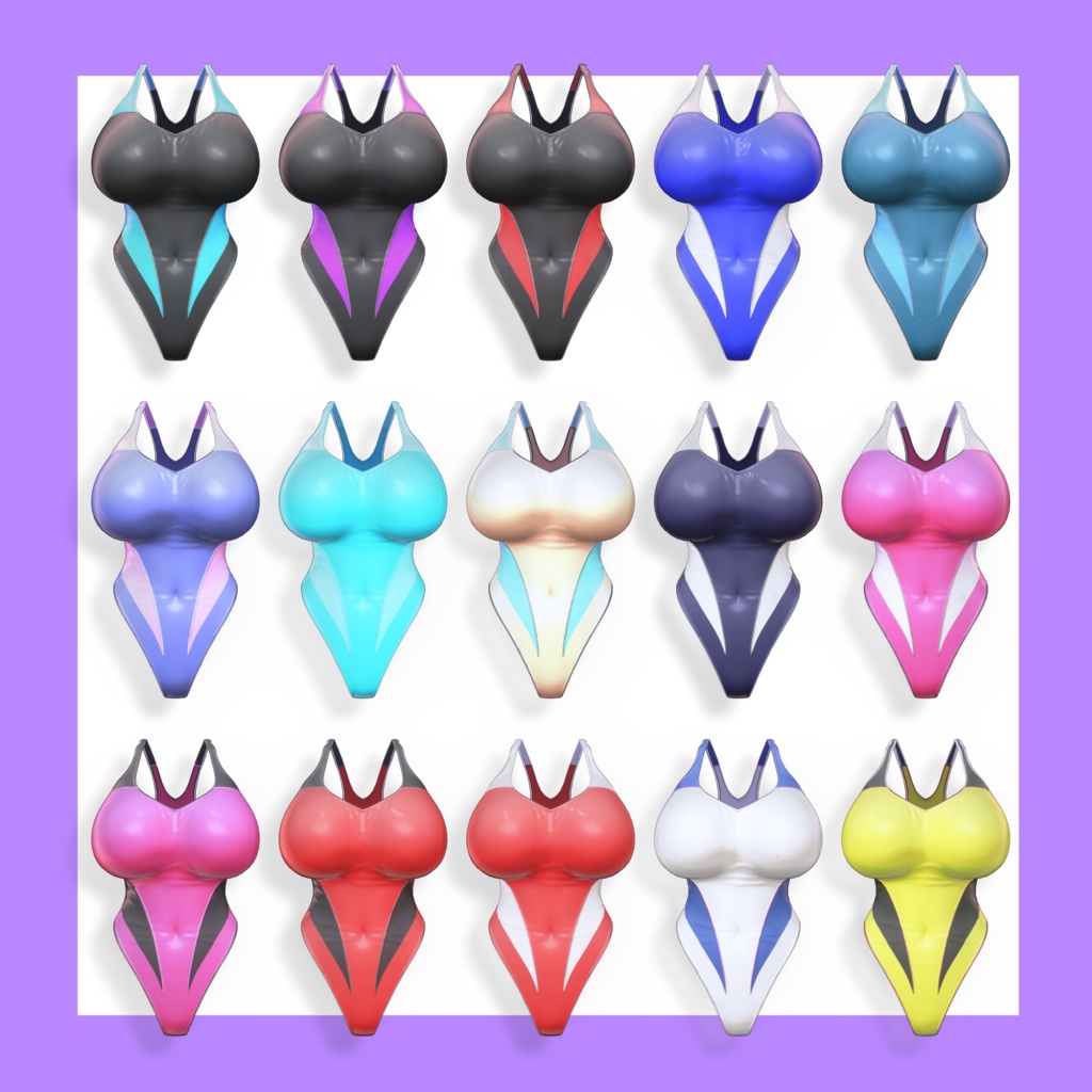 競泳水着 ミルティナ ちゃん用 〖Driping Water〗 水滴ノーマル 付属