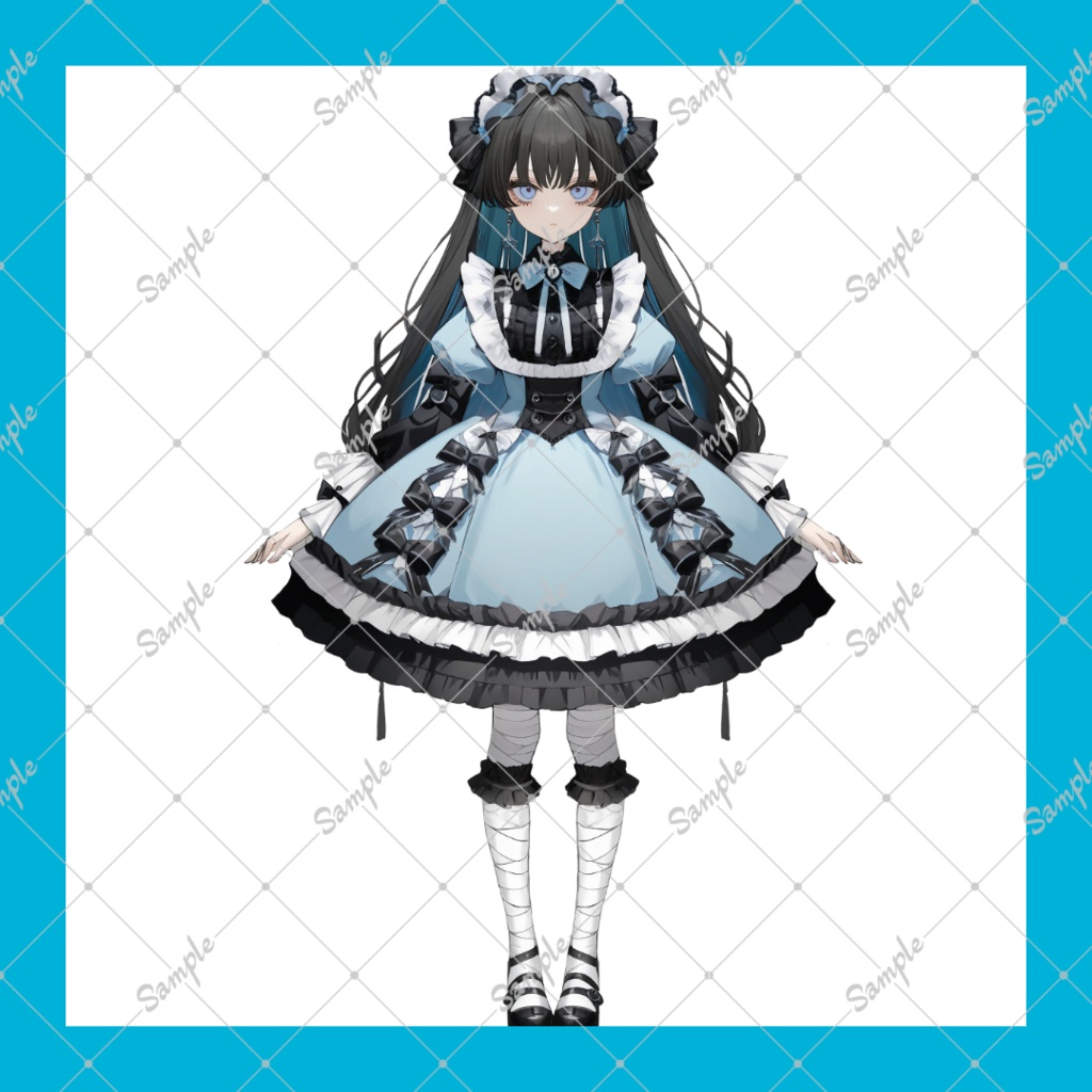 【限定1点】可愛すぎるアリス風地雷ちゃん イラスト【IRIAM&Vtuber立ち絵】