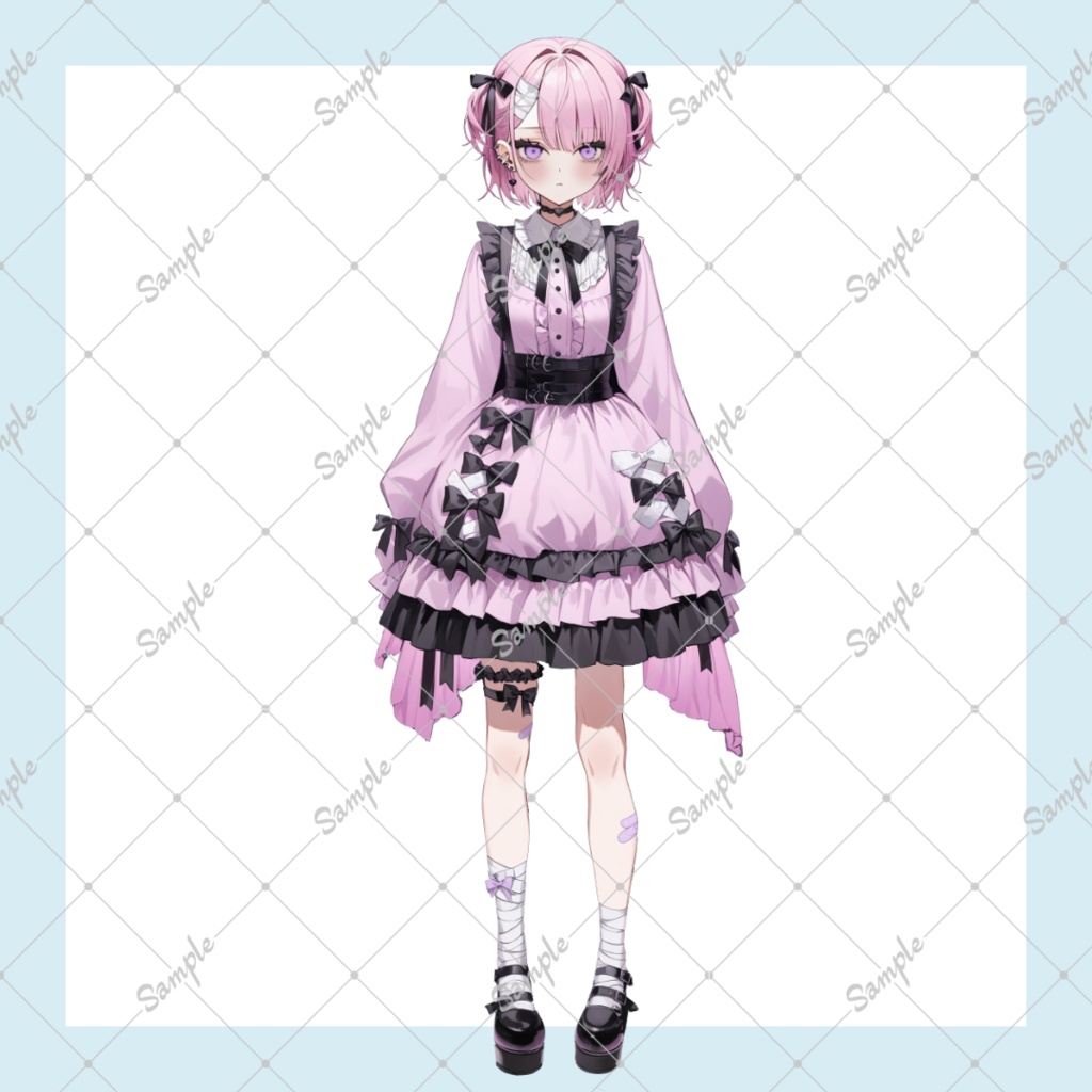 【限定1点】可愛すぎるピンク地雷ちゃんイラスト【IRIAM&Vtuber立ち絵】