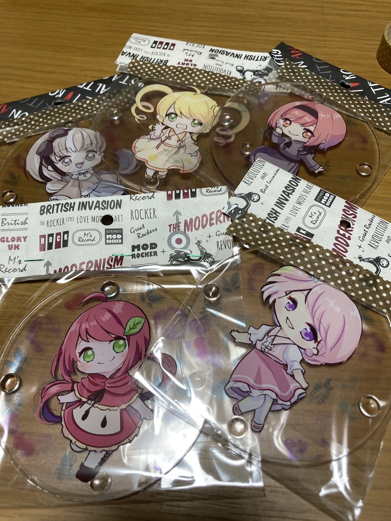 創作「ティーちゃん」アクリルコースター