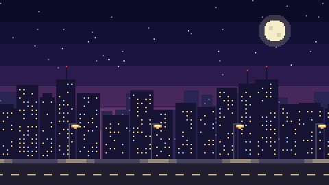 【4K・60秒ループ】8bitレトロゲーム風 横スクロール背景 6種【配信・動画・ゲーム素材】