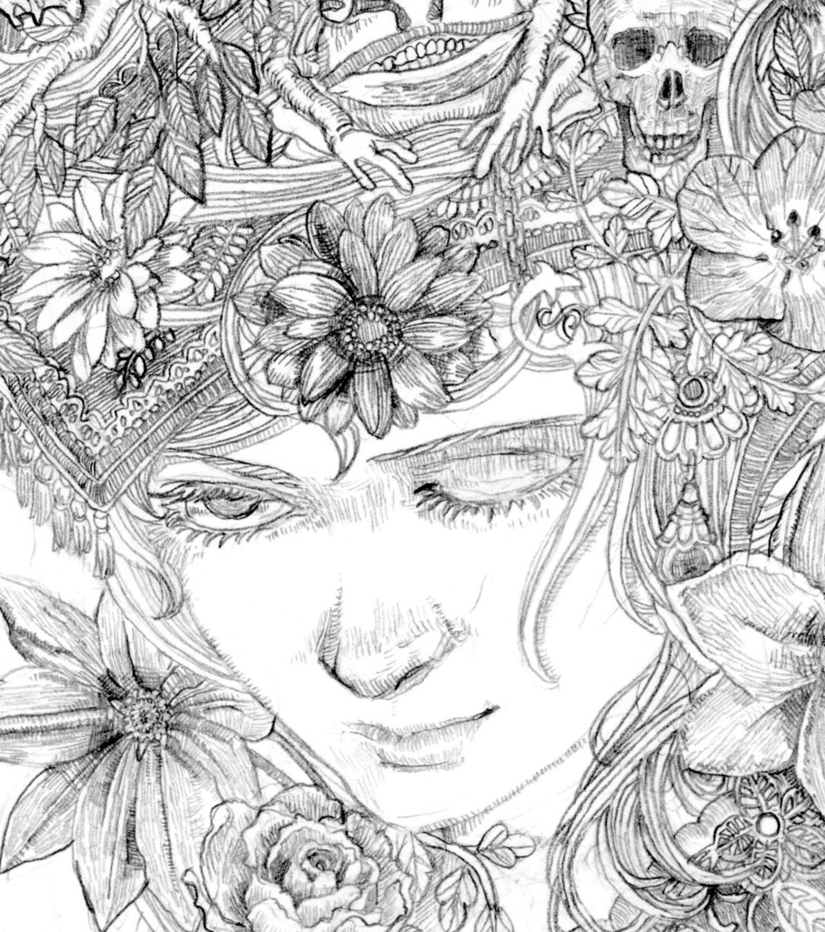 『ヘアスタイル』大人の塗り絵<jpg>