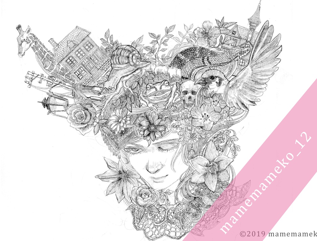 ヘアスタイル 大人の塗り絵 Jpg Daizuya Booth