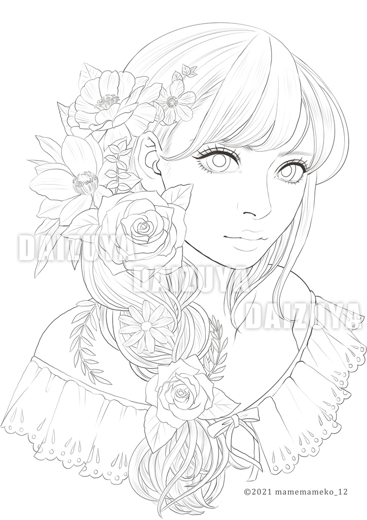 100円塗り絵1 大人の塗り絵 Jpg Daizuya Booth