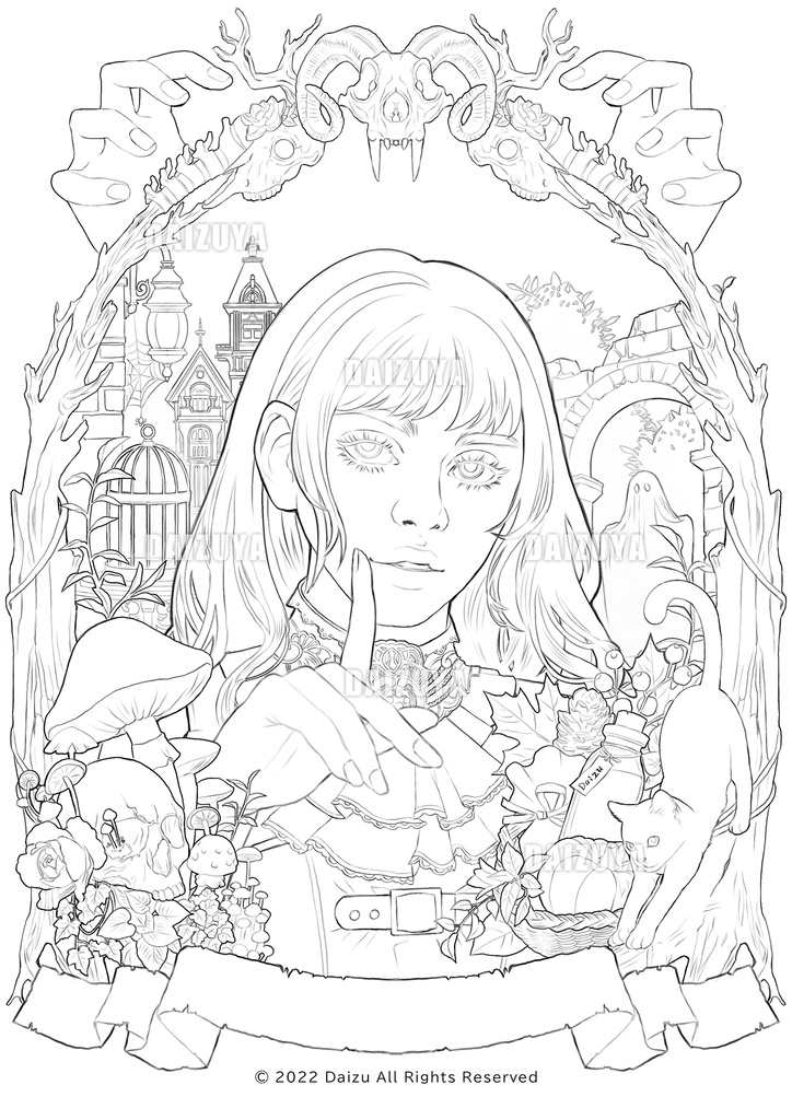 大人の塗り絵『ハロウィン』