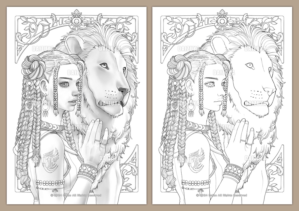 大人の塗り絵『美女と野獣』