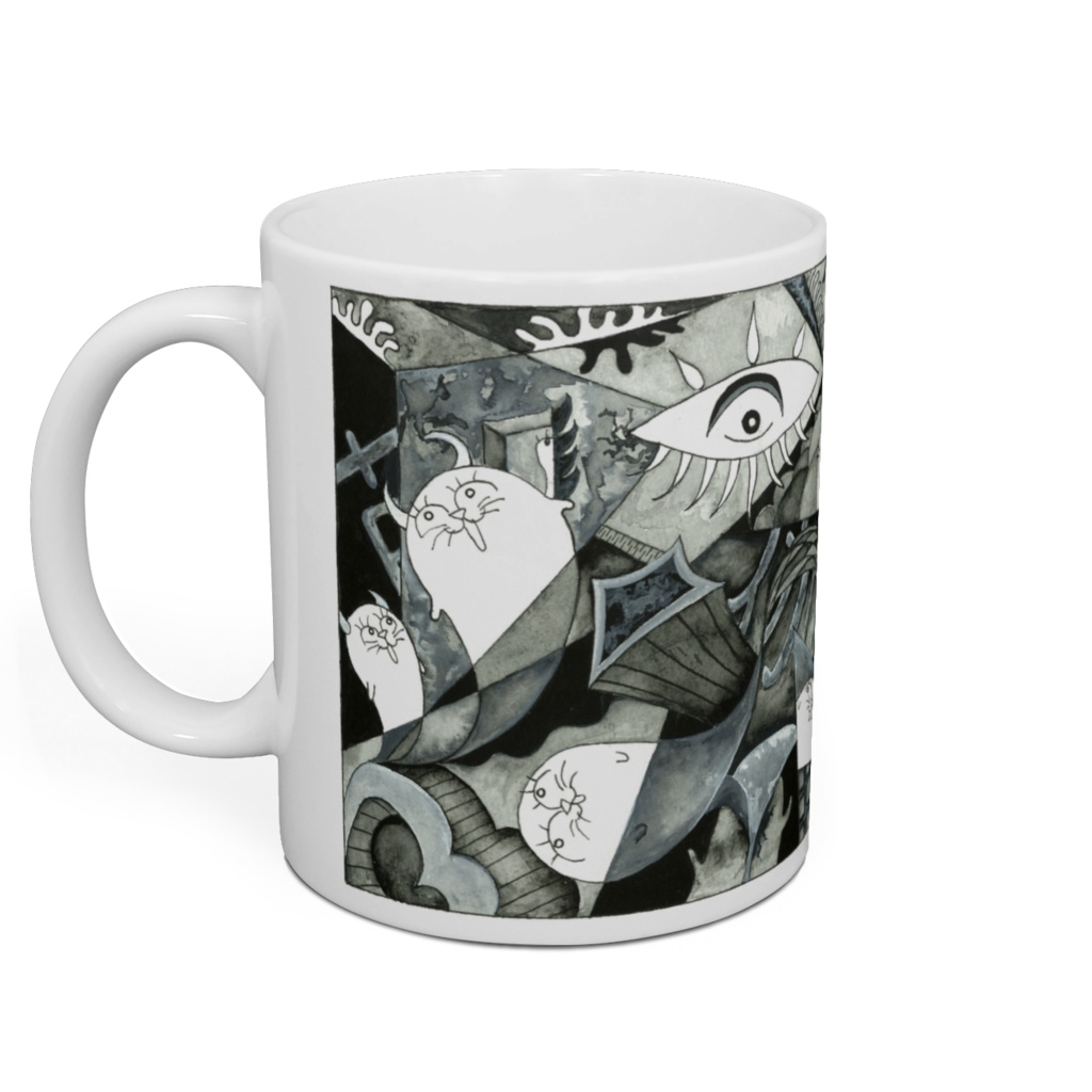 まかトドのゲルニカ風マグカップ