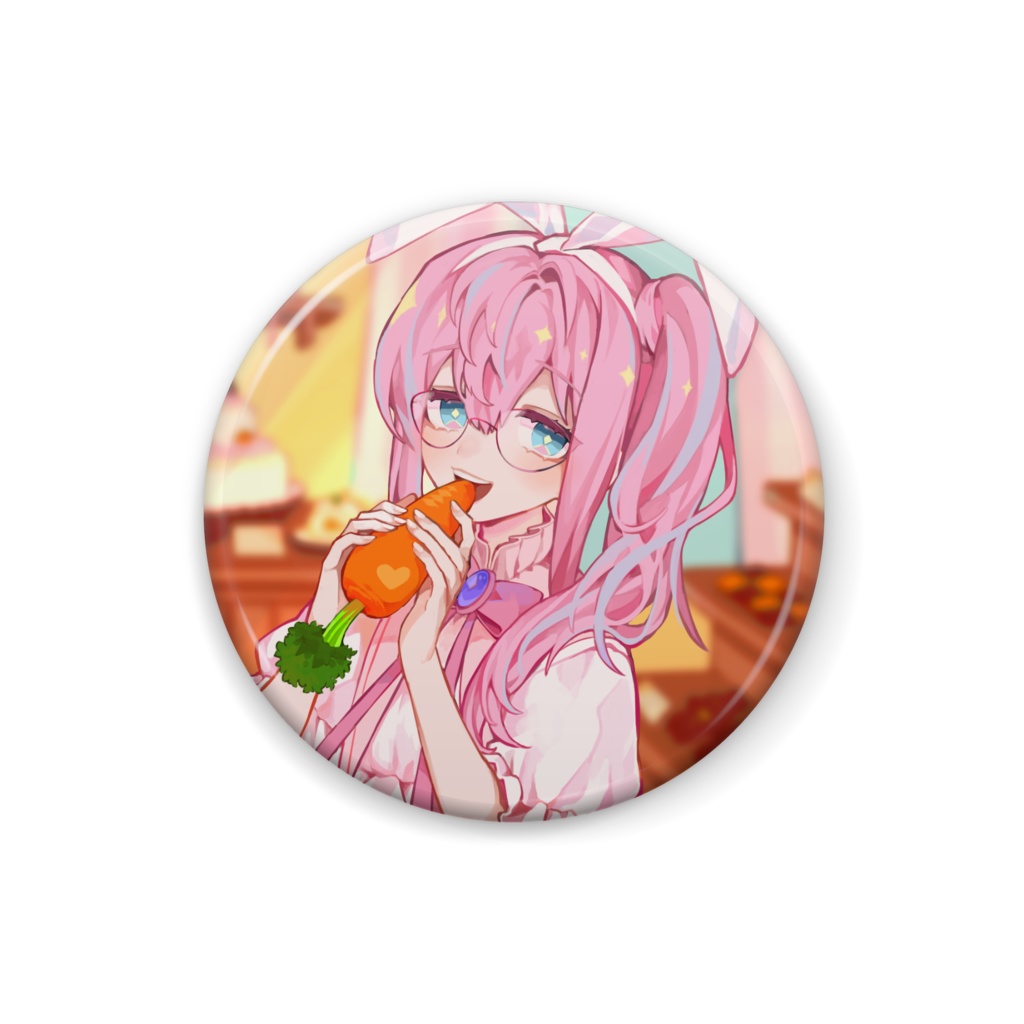 しろうさ🌸缶バッチ