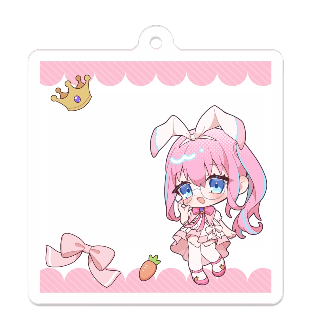 【一緒に撮れるよ📸♪】しろうさ写真フレームキーホルダー