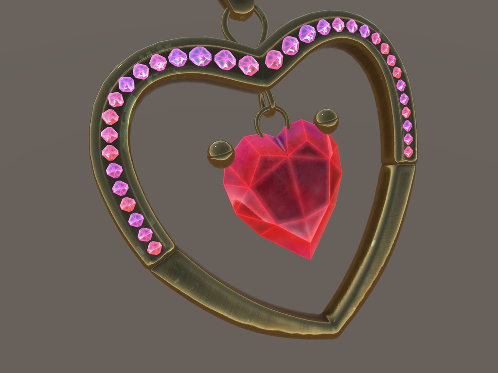 【VRCアバター向け】ハートネックレス