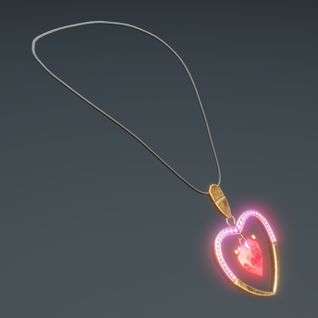 【VRCアバター向け】ハートネックレス
