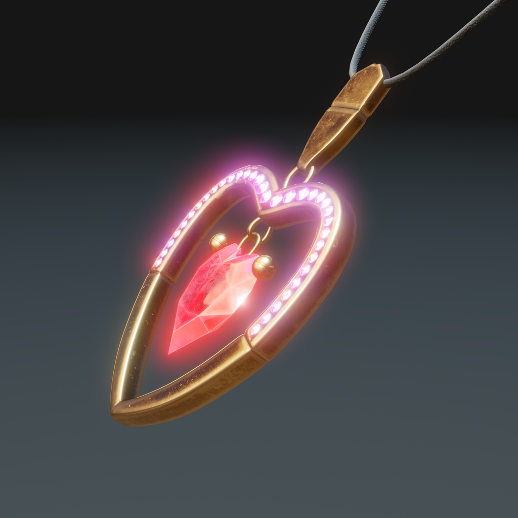 【VRCアバター向け】ハートネックレス