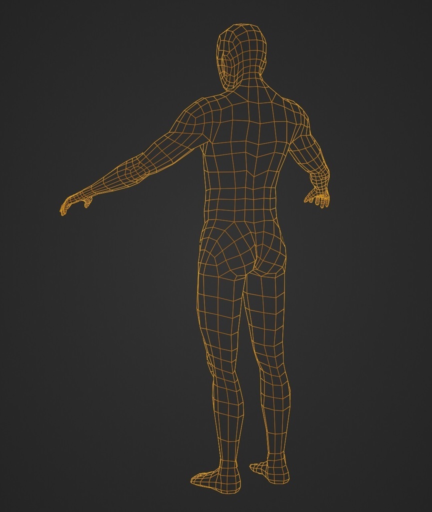 3DCG人体モデル (ハイポリ・ローポリ)