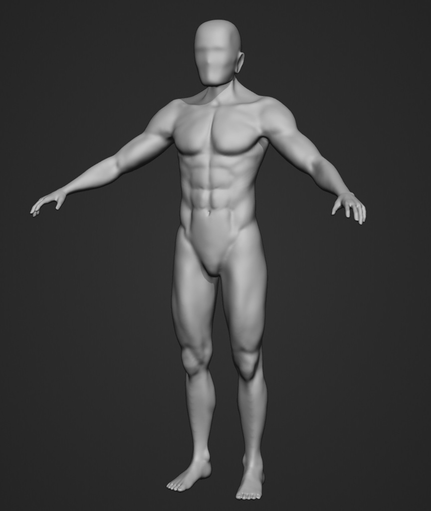 3DCG人体モデル (ハイポリ・ローポリ)