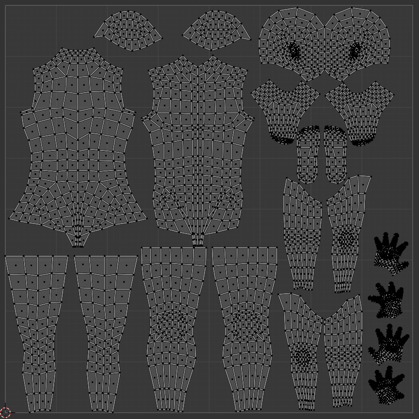 3DCG人体モデル (ハイポリ・ローポリ)