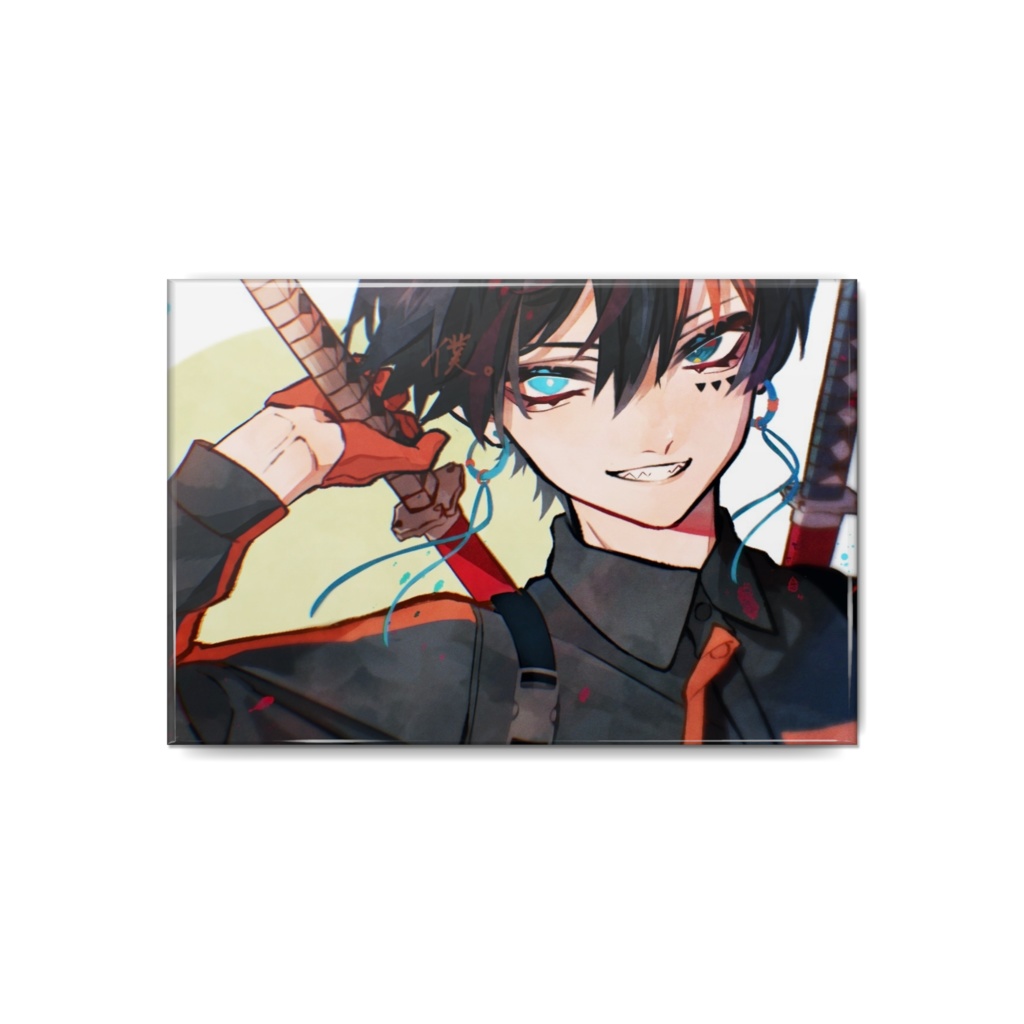 長方形缶バッジ