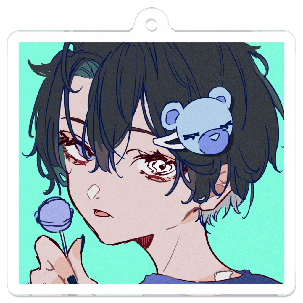 【青い男の子】アクリルキーホルダー