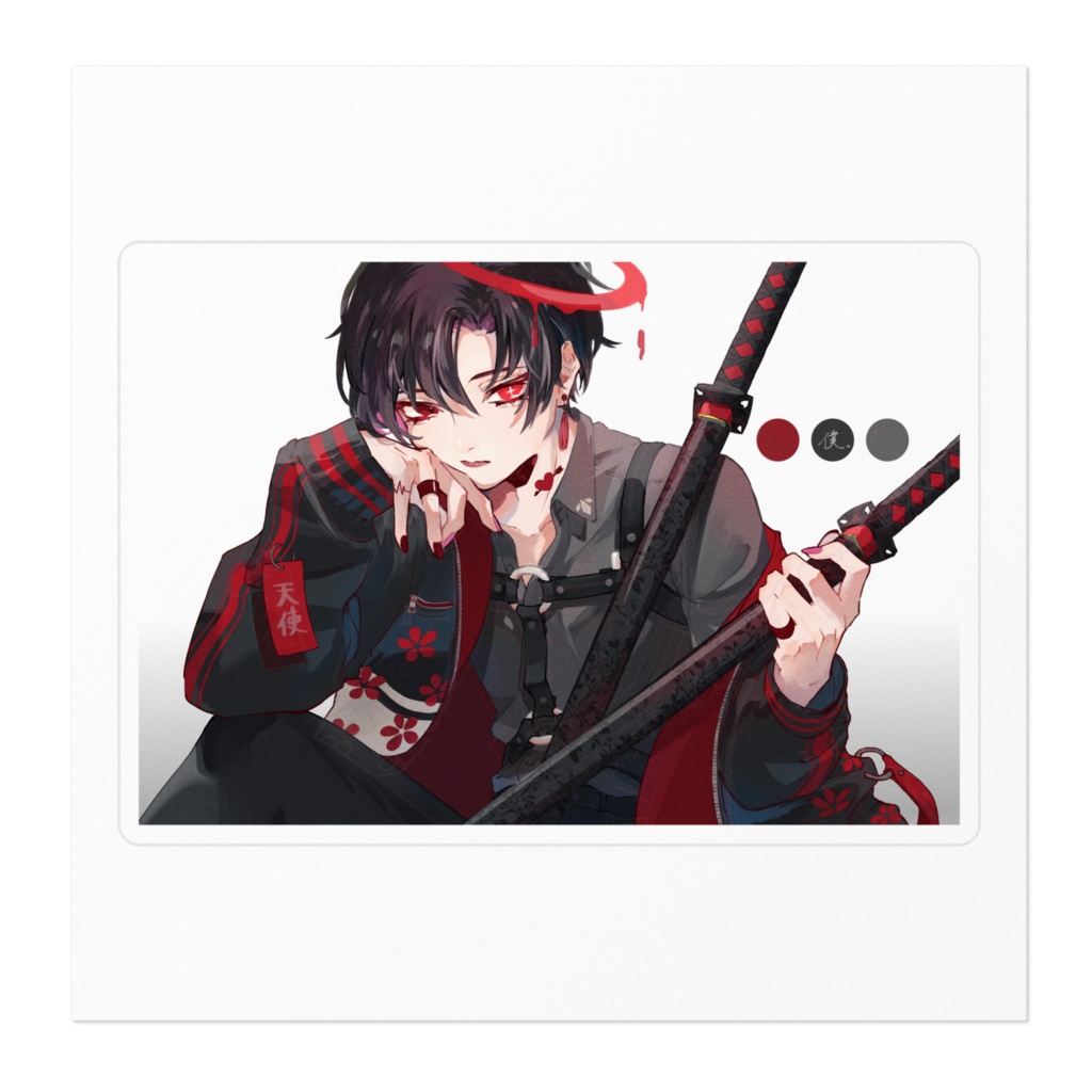 【和風天使】ステッカー