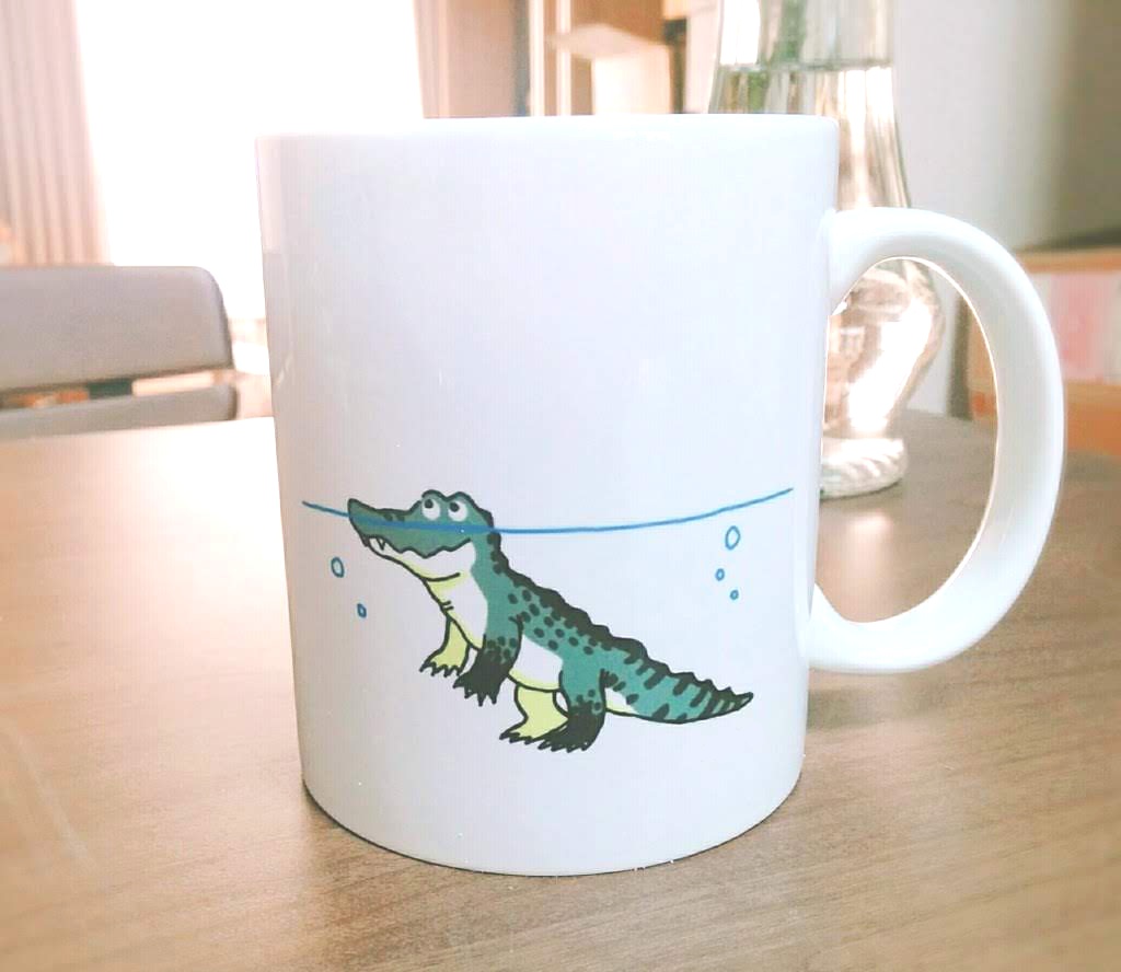 キョロキョロワニのマグカップ