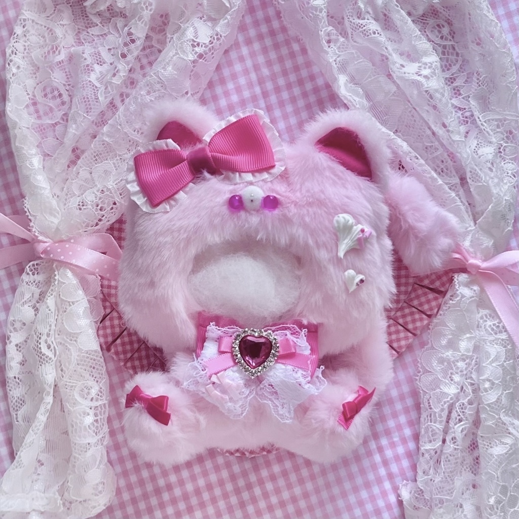 ビビットピンク猫ちゃんぬい服^._.^