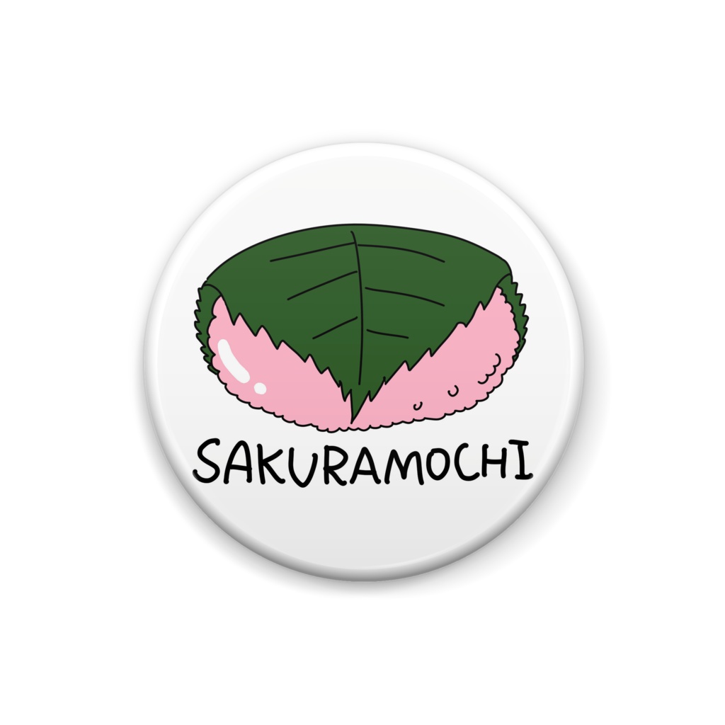 さくらもち缶バッジ