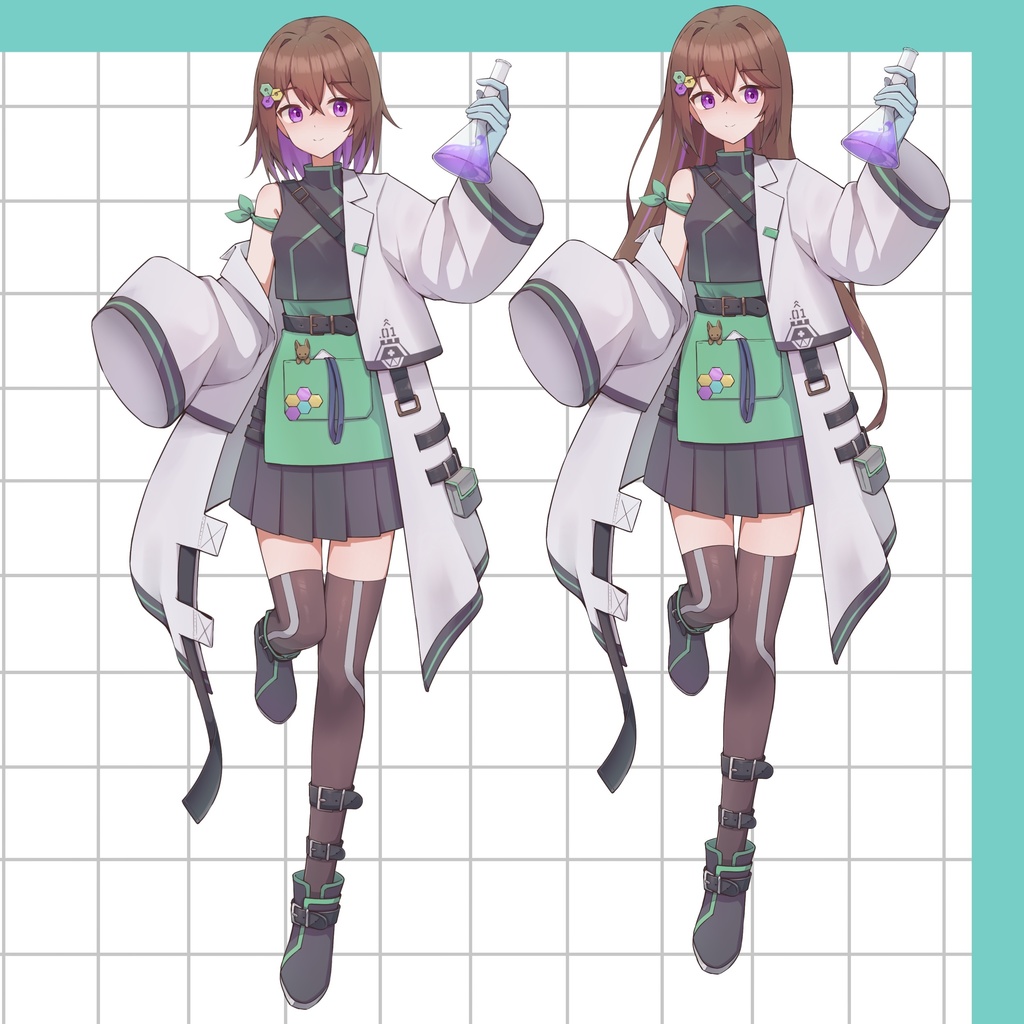 【立ち絵素材01】科学者の女の子【PNG/PSD】