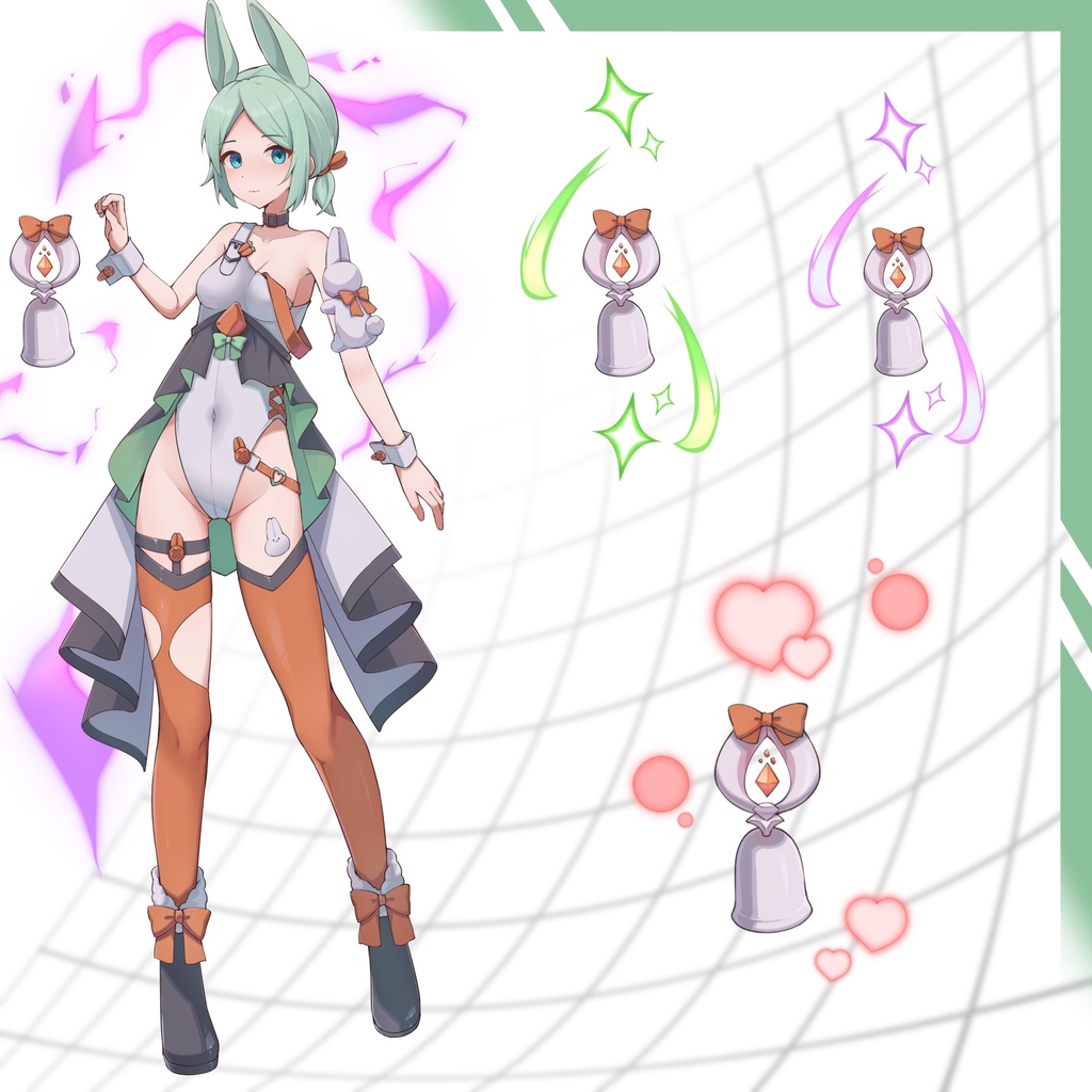 【立ち絵素材03】うさぎの魔法医【PNG/PSD】