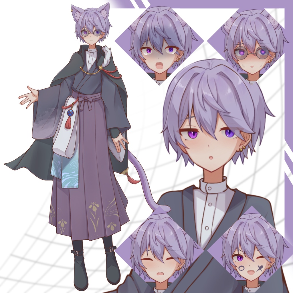 【立ち絵素材04】大正浪漫な少年【PNG/PSD】