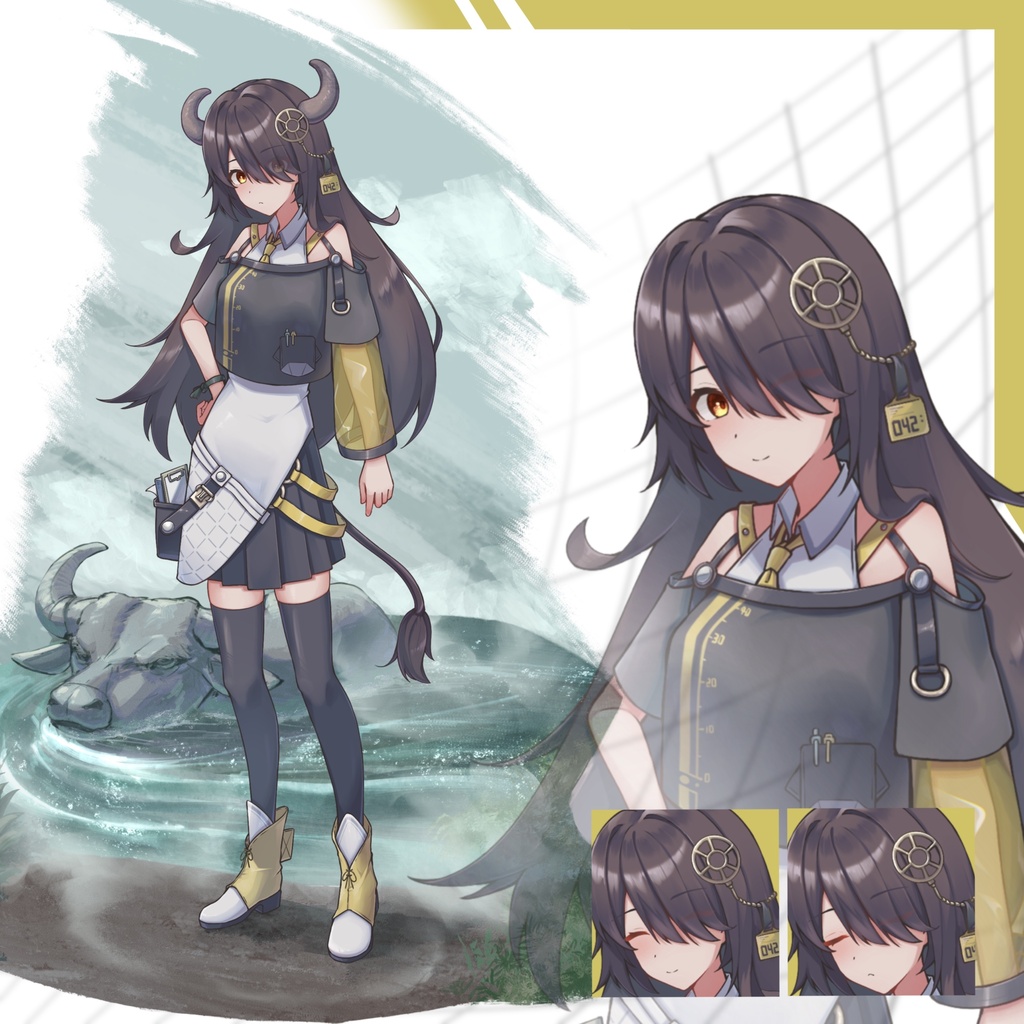 【立ち絵素材06】研究者の少女【PNG/PSD】