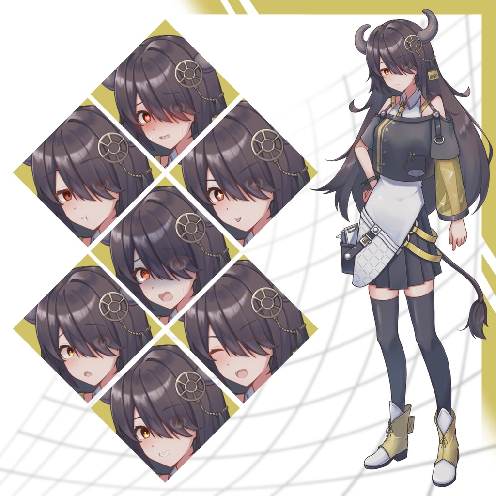 【立ち絵素材06】研究者の少女【PNG/PSD】