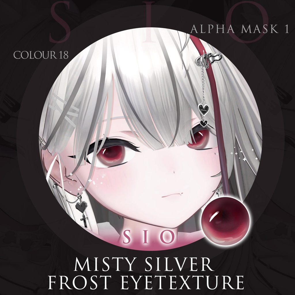 【7Avater対応】Misty Silver Frost Eyetexture