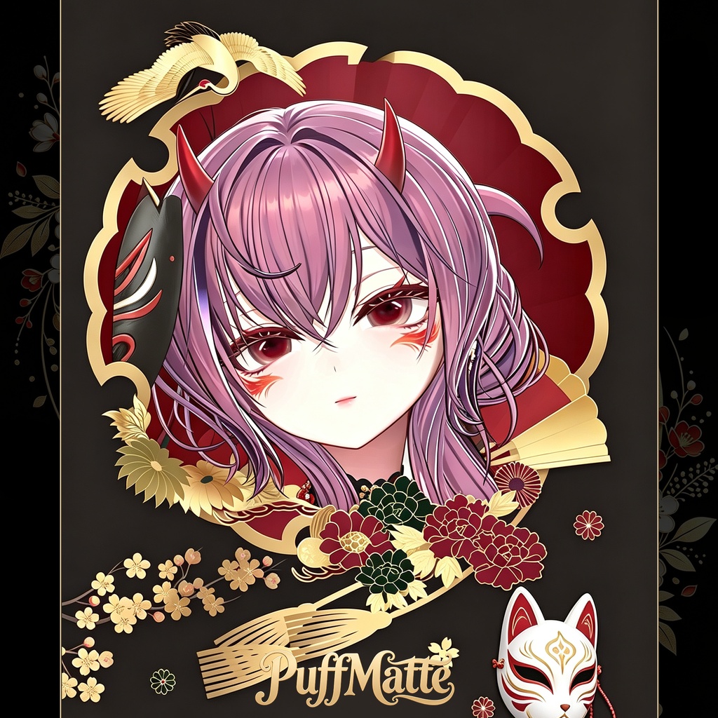 【PuffMatte】Milltina対応 和風メイク
