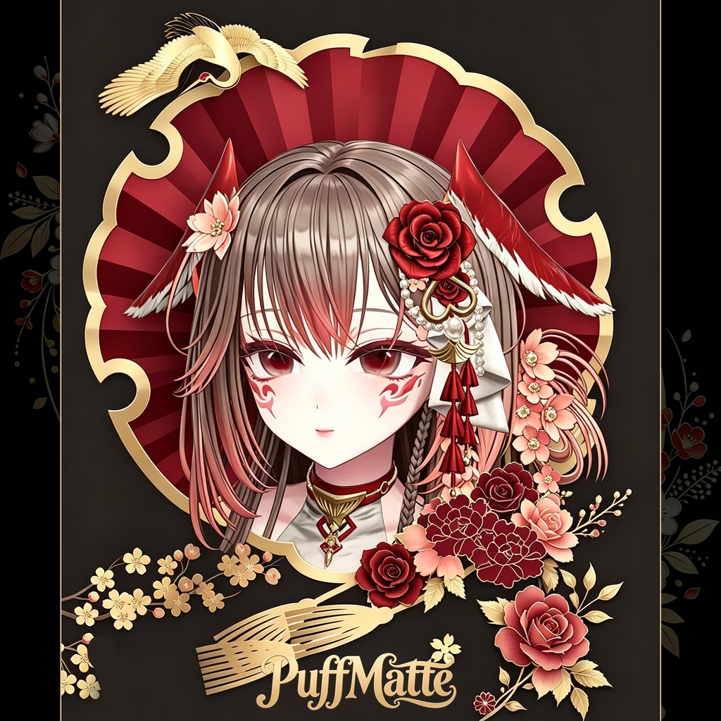 【PuffMatte】Milltina対応 和風メイク