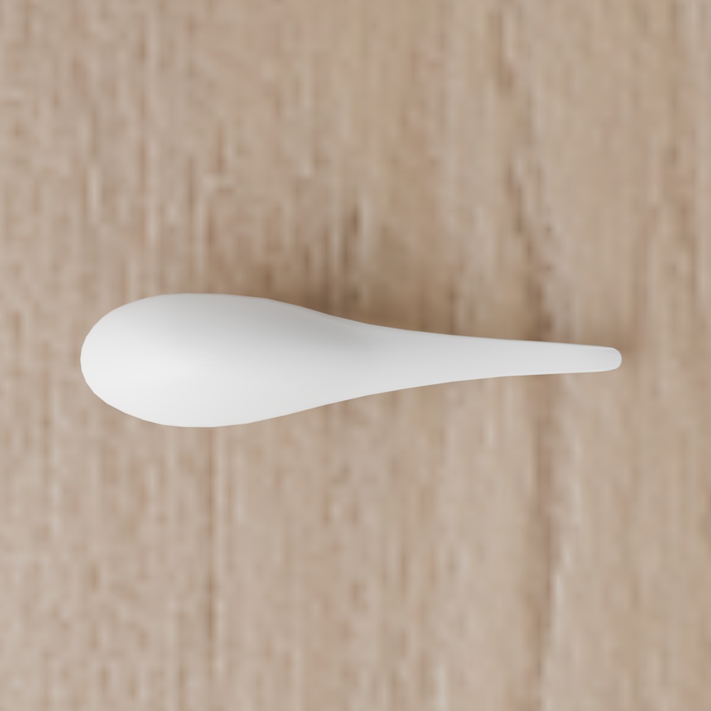 Low Poly Food Props|Chinese Soup Spoon(中華レンゲ)|Blender・FBX対応