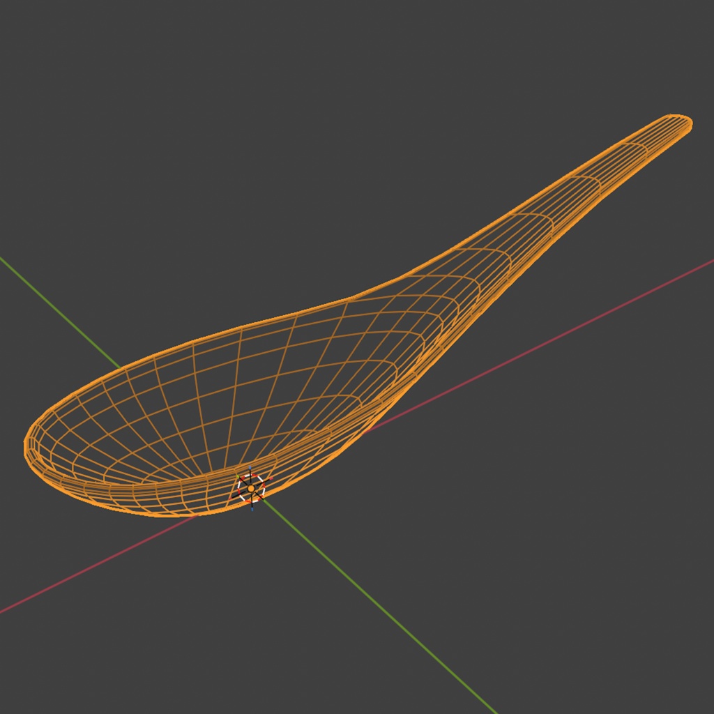 Low Poly Food Props|Chinese Soup Spoon(中華レンゲ)|Blender・FBX対応