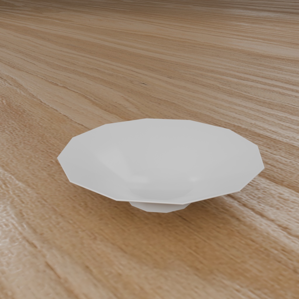 Low Poly Food Props|中華食器3点セット(ラーメン丼・レンゲ・チャーハン皿)|ゲーム・VRChat向け3Dモデル|Blender・FBX対応