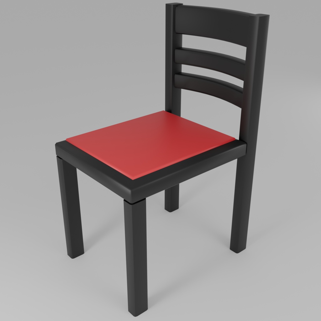 Low Poly Food Props｜中華チェア-A｜3Dモデル｜Blender・FBX対応