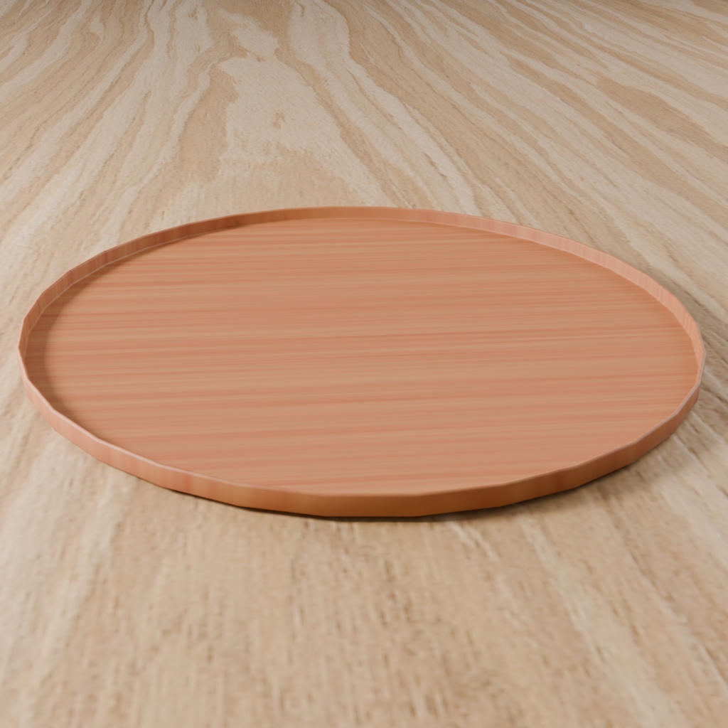 Low Poly Food Props|トレー|3Dモデル|Blender・FBX対応