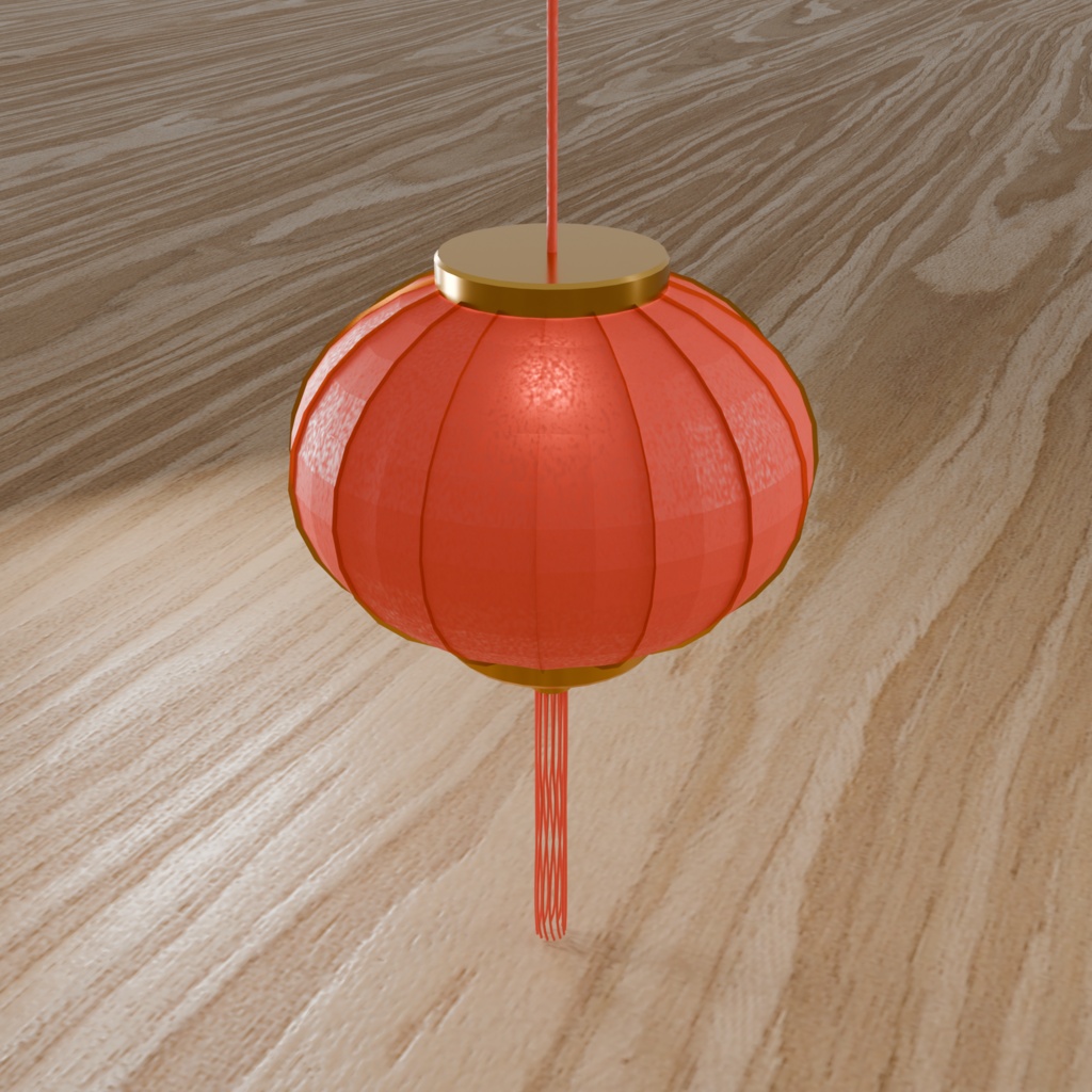 Low Poly Food Props｜中華行燈｜3Dモデル｜Blender・FBX対応