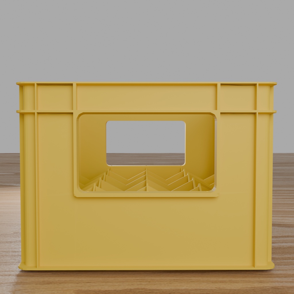 Low Poly Food Props|ビールケース|3Dモデル|Blender・FBX対応